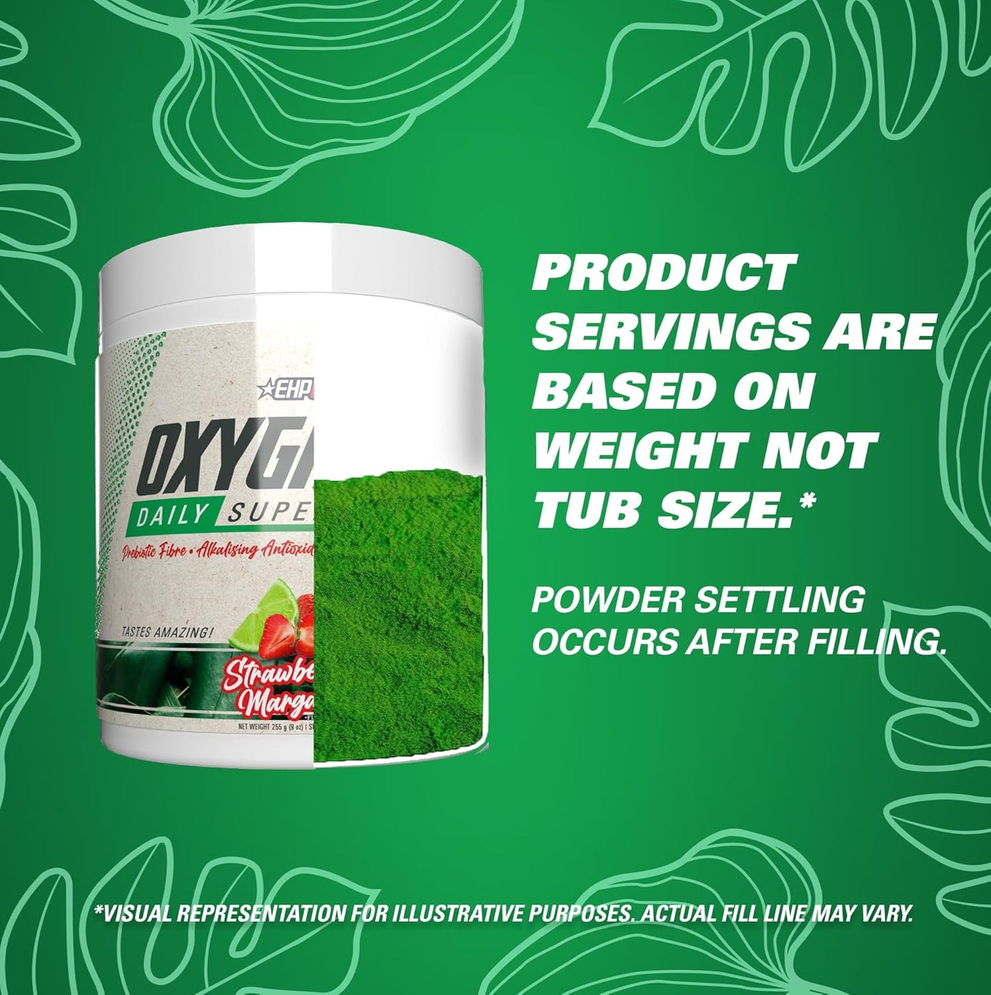 2-Pack of EHP Labs OxyGreens Super Greens Powder - 30 Serves (Strawberry. Margarita)