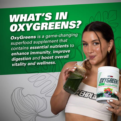 2-Pack of EHP Labs OxyGreens Super Greens Powder - 30 Serves (Strawberry. Margarita)